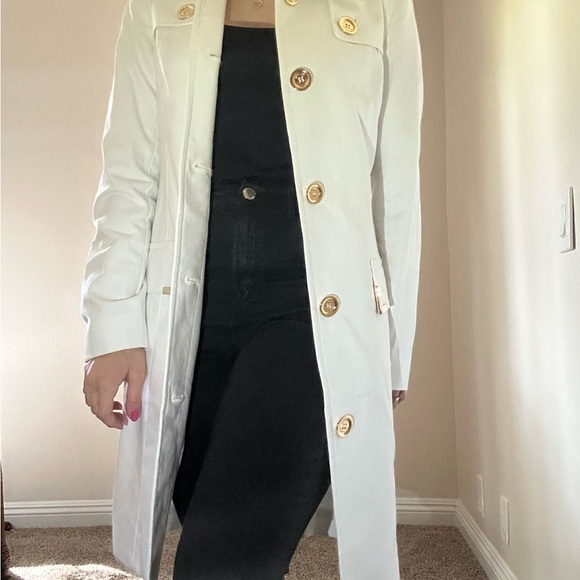 White Michael Kors Trench Coat. (Size Women’s Small) - Picture 2 of 2
